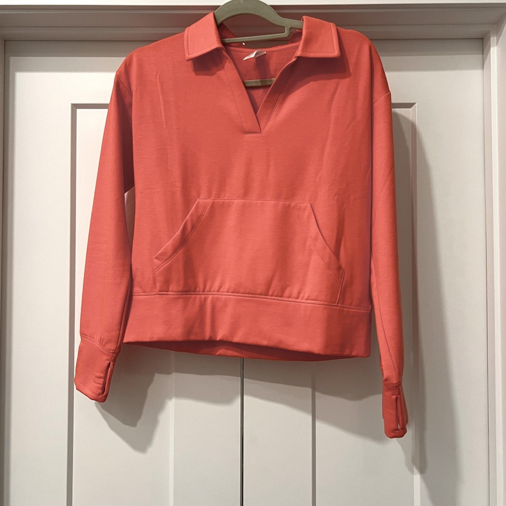 Dark salmon crew neck sweater